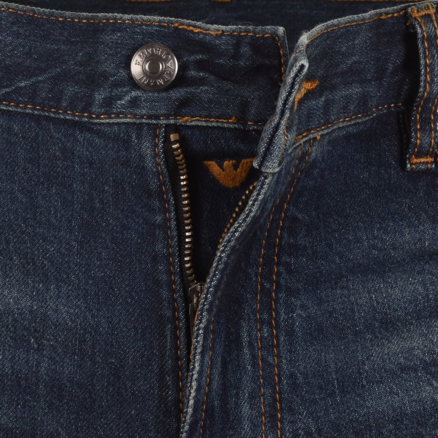 Image number 5 for Emporio Armani J76 Straight Fit Jeans Blue