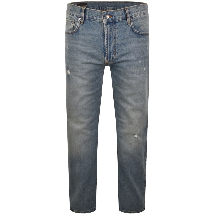 Image number 2 for Emporio Armani J76 Straight Fit Jeans Blue