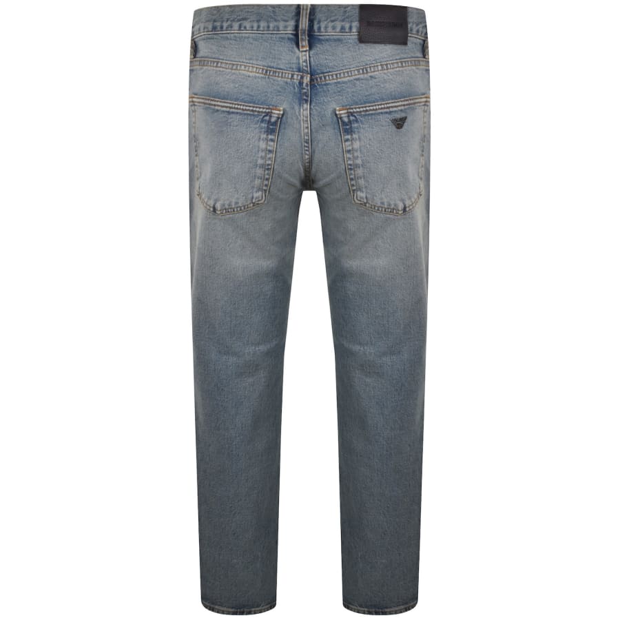 Image number 3 for Emporio Armani J76 Straight Fit Jeans Blue