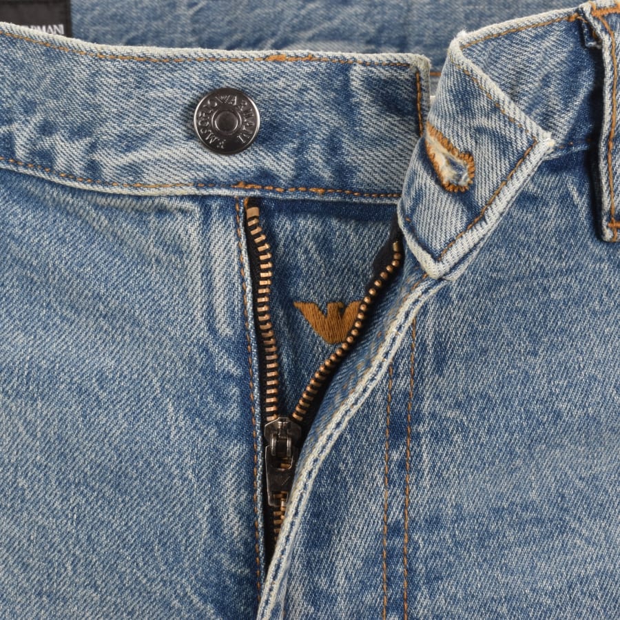 Image number 5 for Emporio Armani J76 Straight Fit Jeans Blue