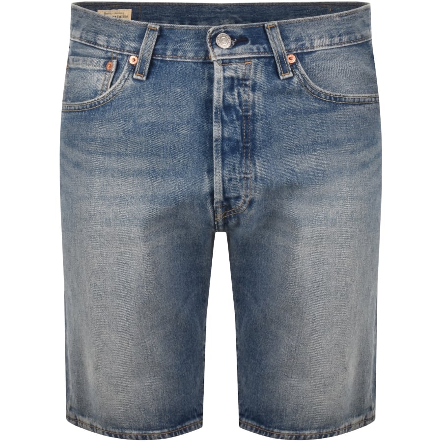 Image number 2 for Levis Original Fit 501 Denim Shorts Light Blue