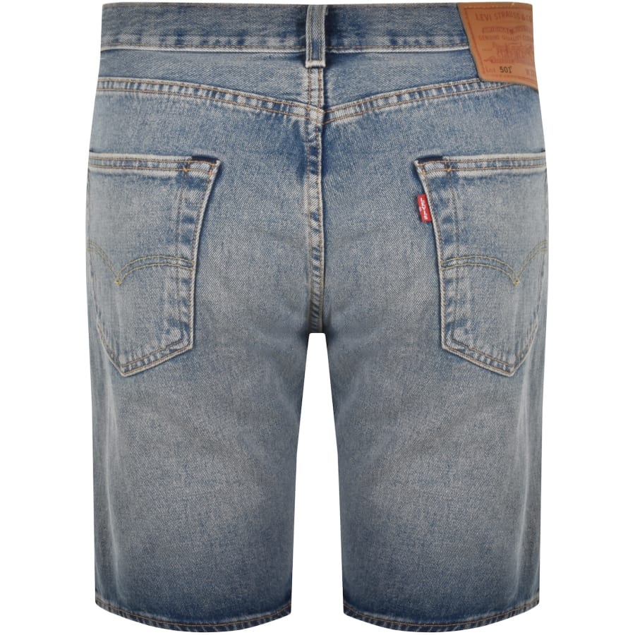 Image number 3 for Levis Original Fit 501 Denim Shorts Light Blue