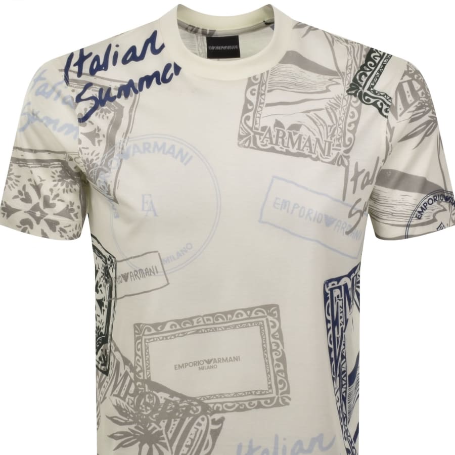 Image number 2 for Emporio Armani Logo T Shirt Cream