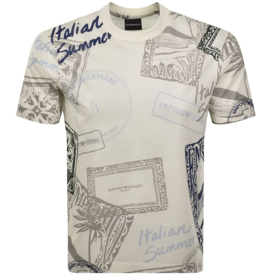 Image number 1 for Emporio Armani Logo T Shirt Cream