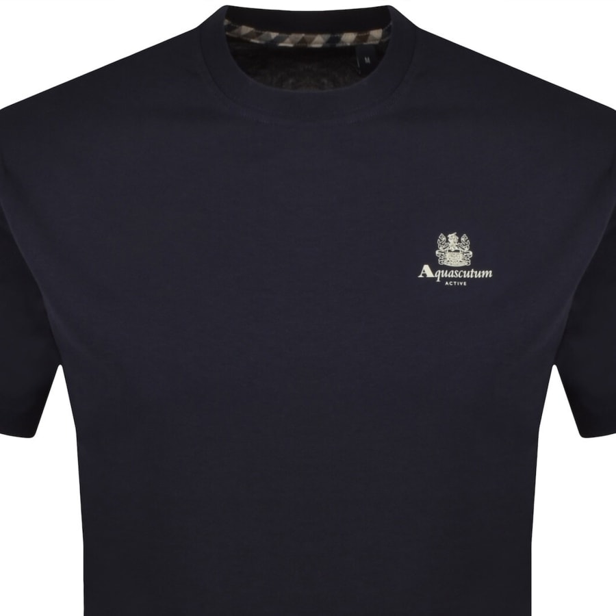 Image number 2 for Aquascutum Logo T Shirt Navy