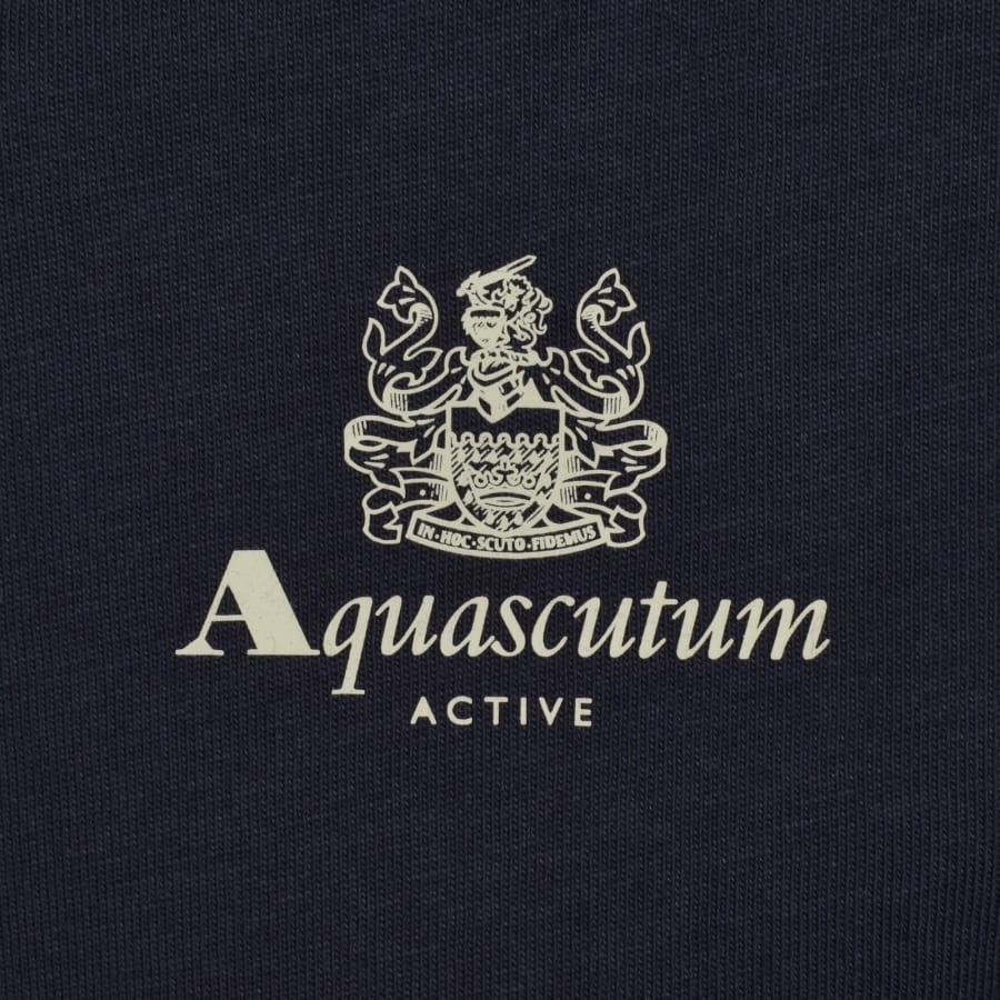 Image number 3 for Aquascutum Logo T Shirt Navy
