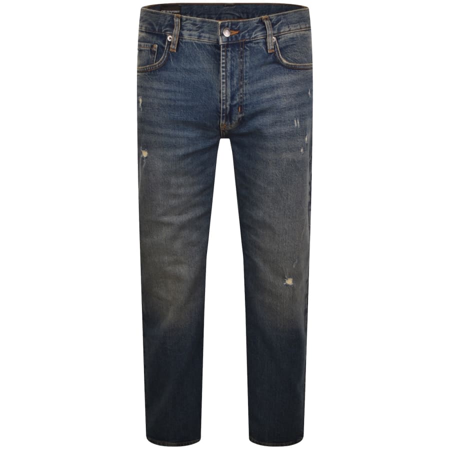 Image number 2 for Emporio Armani J76 Straight Fit Jeans Blue
