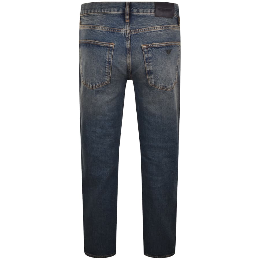 Image number 3 for Emporio Armani J76 Straight Fit Jeans Blue