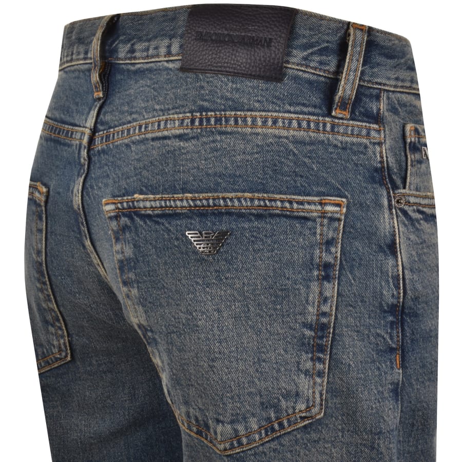 Image number 4 for Emporio Armani J76 Straight Fit Jeans Blue