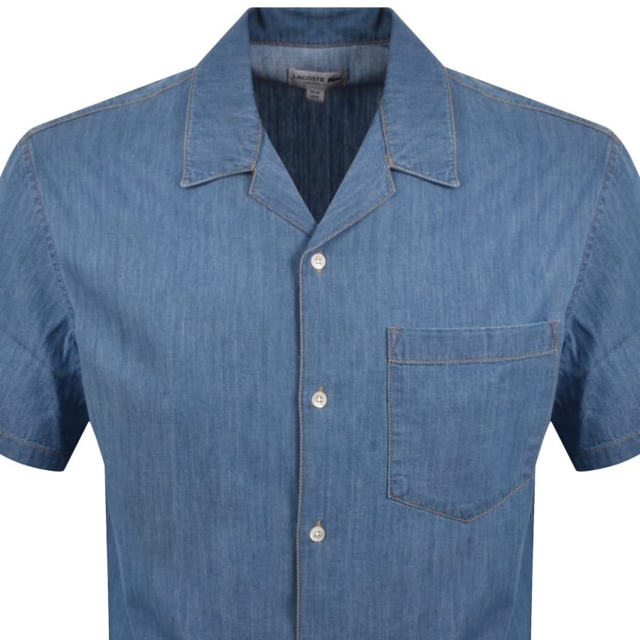 Image number 2 for Lacoste Relaxed Fit Denim Shirt Blue