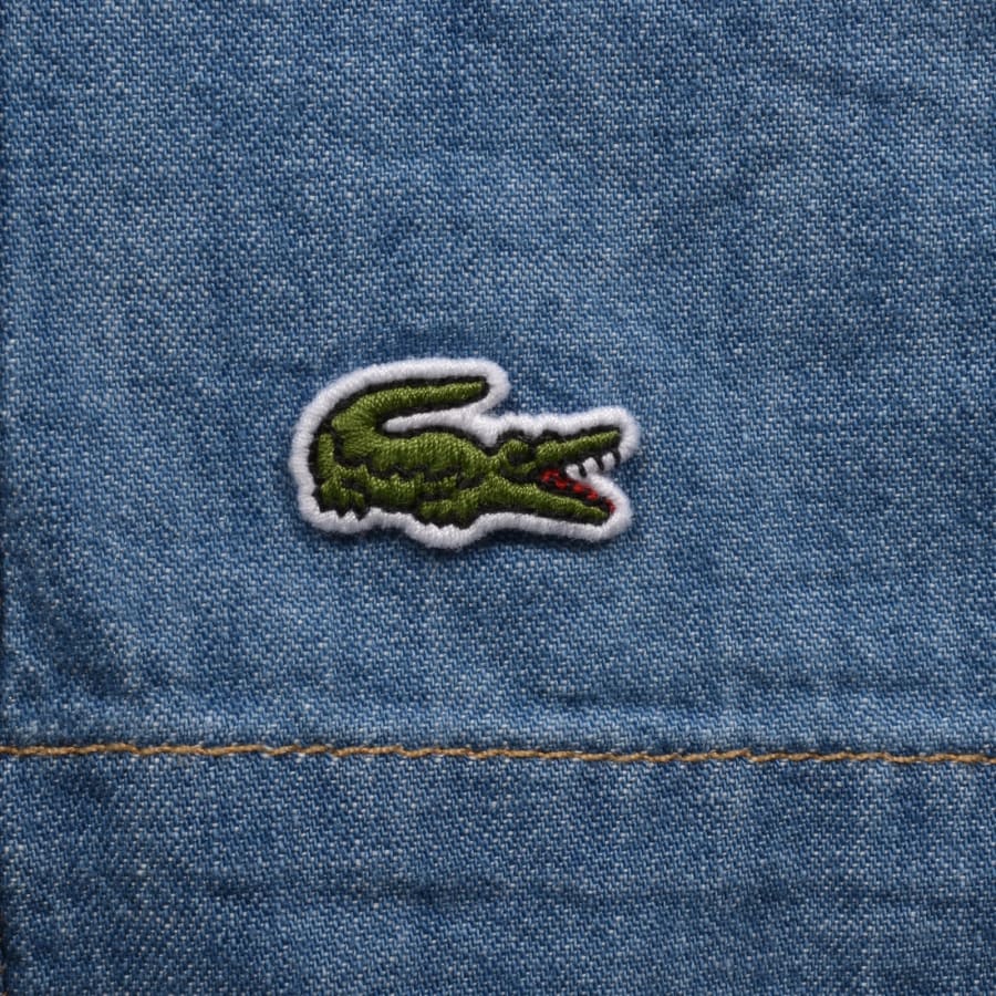 Image number 3 for Lacoste Relaxed Fit Denim Shirt Blue