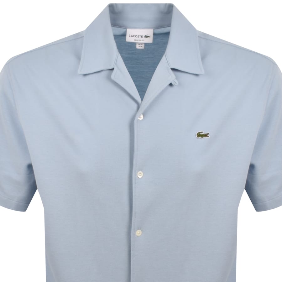 Image number 2 for Lacoste Relaxed Fit Pique Shirt Blue