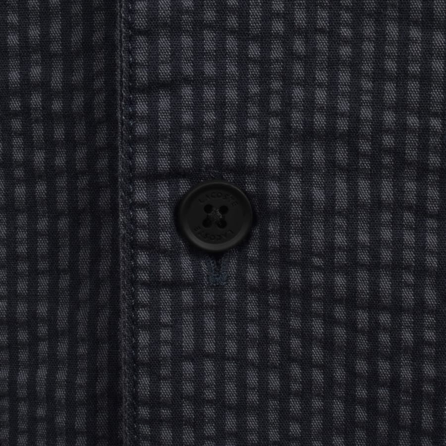 Image number 4 for Lacoste Relaxed Fit Seersucker Shirt Black