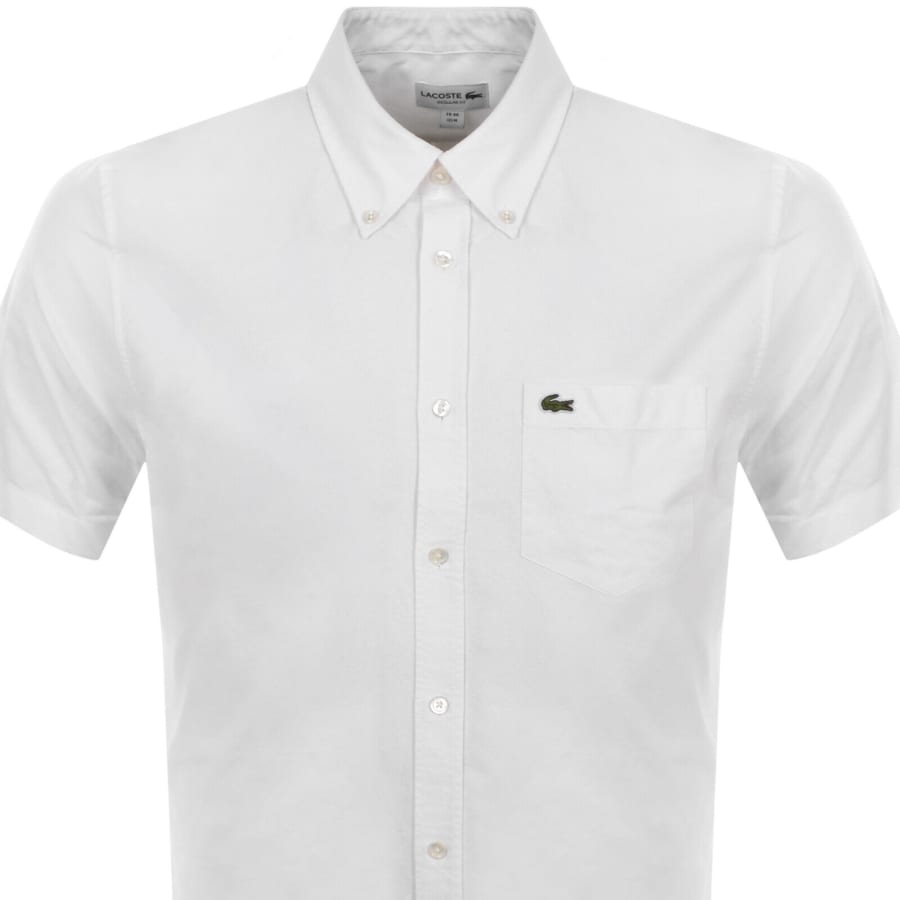 Image number 2 for Lacoste Short Sleeved Shirt White