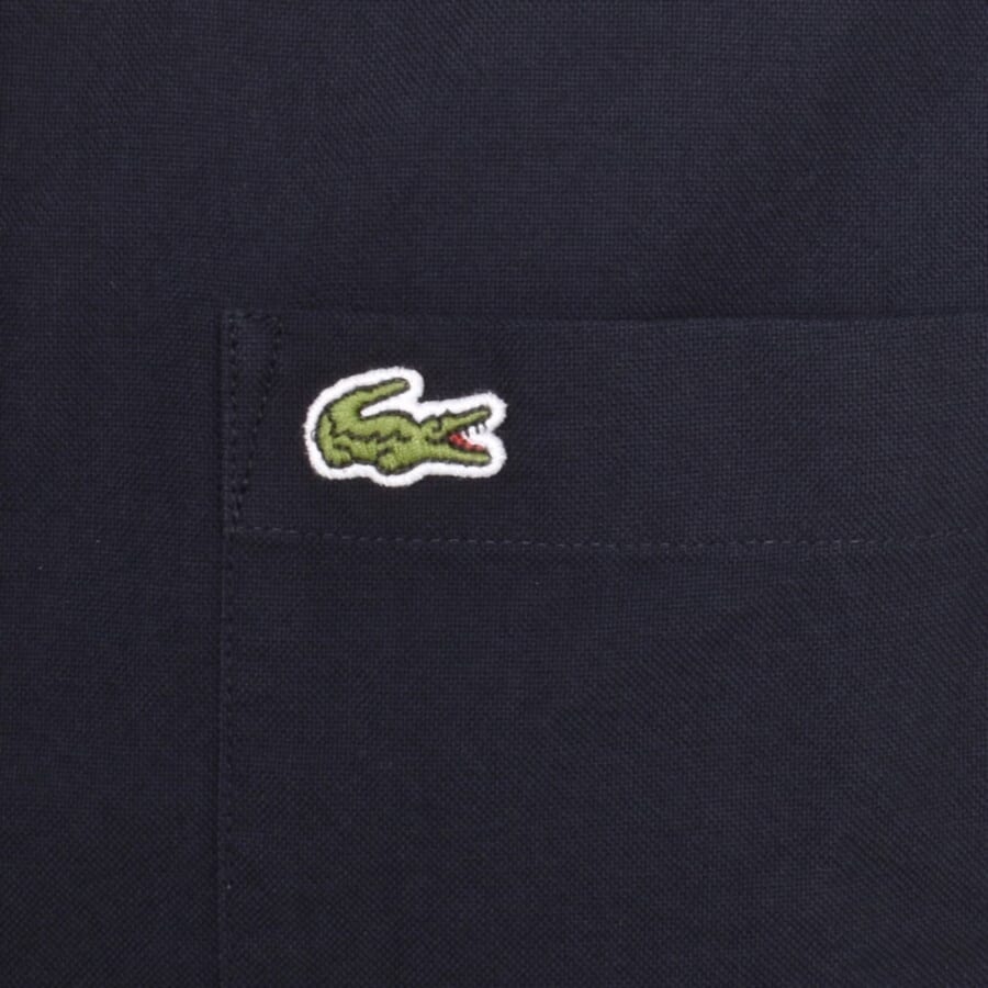Image number 3 for Lacoste Check Short Sleeved Shirt Navy