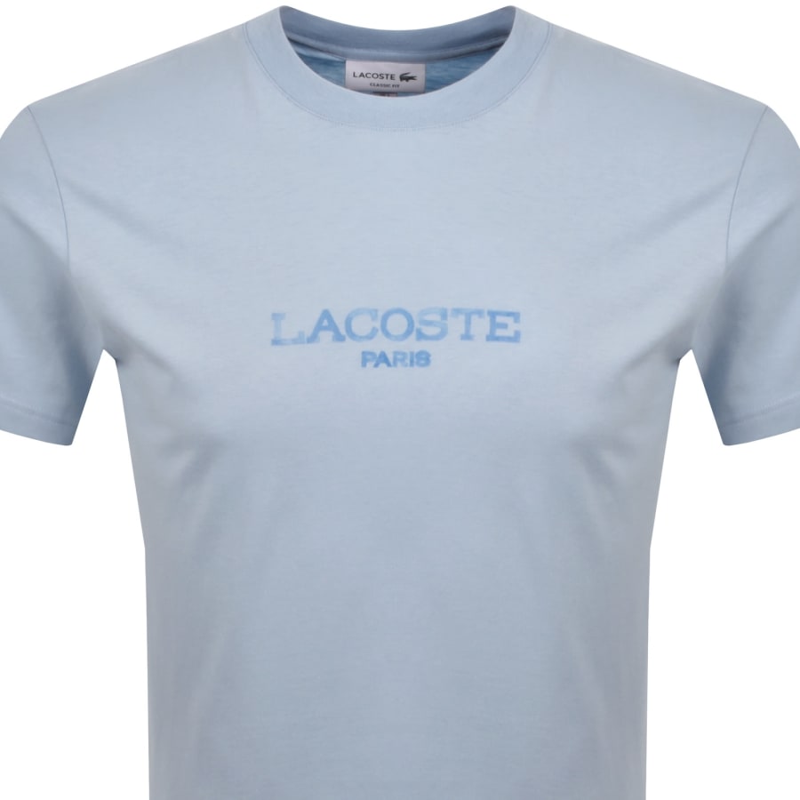 Image number 2 for Lacoste Printed Logo T Shirt Blue
