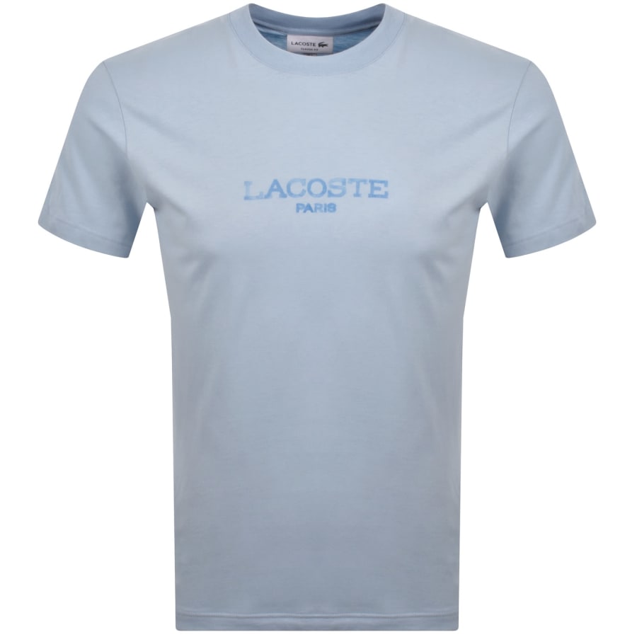 Image number 1 for Lacoste Printed Logo T Shirt Blue