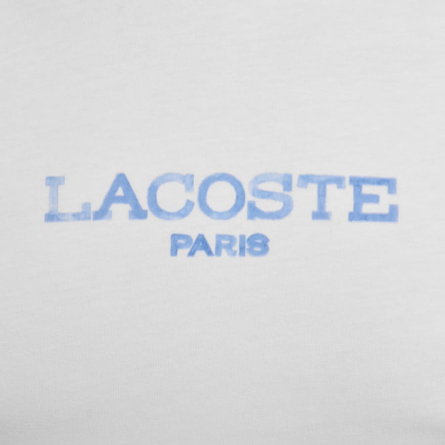 Image number 3 for Lacoste Printed Logo T Shirt White