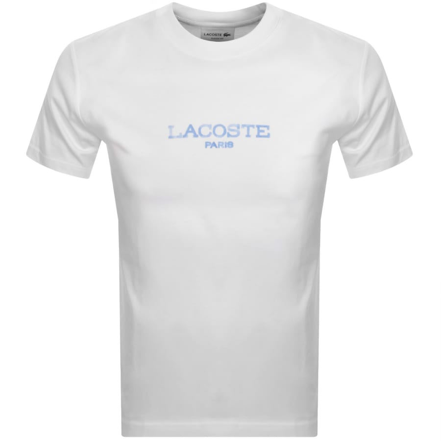 Image number 1 for Lacoste Printed Logo T Shirt White