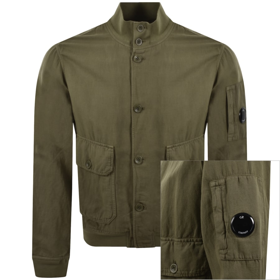 Image number 1 for CP Company Broken Twill Jacket Green