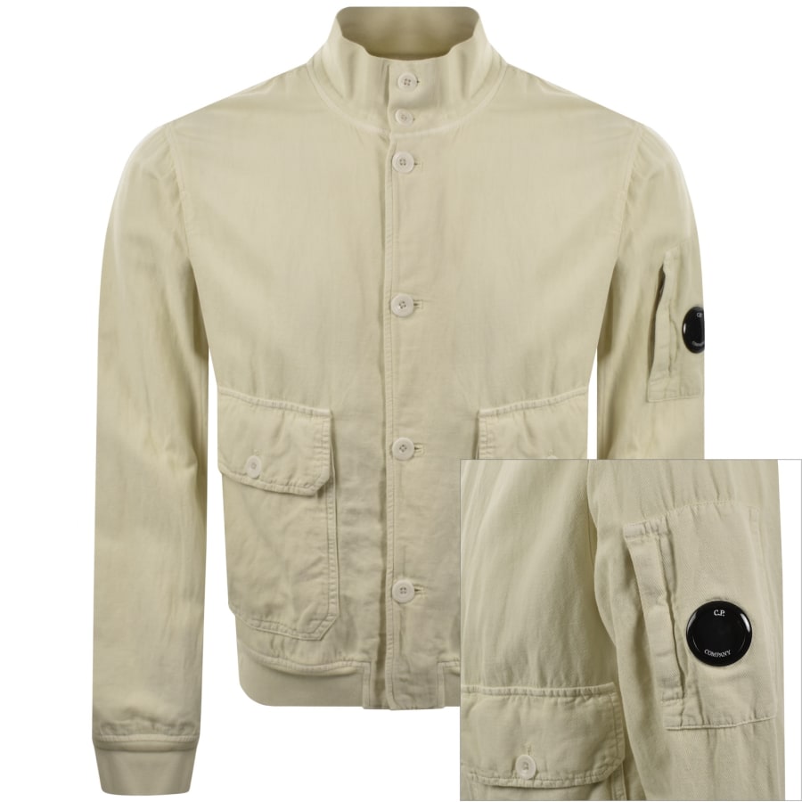 Image number 1 for CP Company Broken Twill Jacket Cream