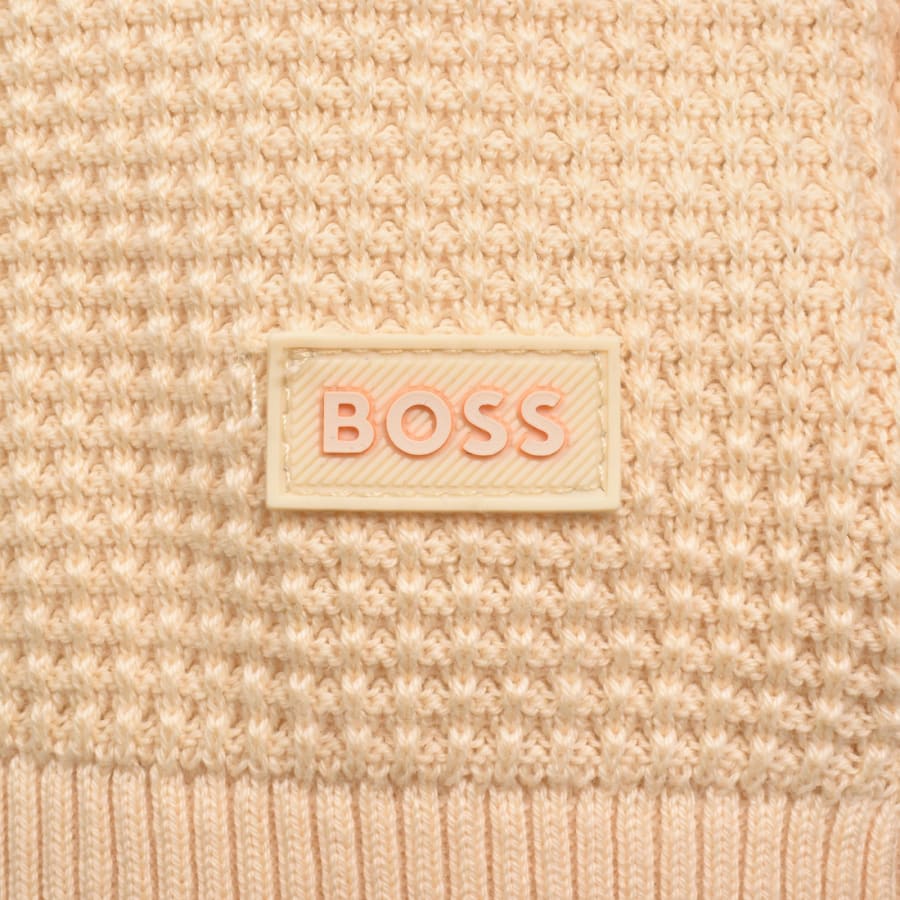 Image number 3 for BOSS Kocello Relaxed Knit Polo Light Orange