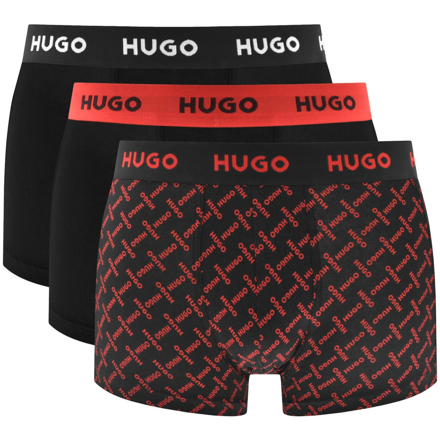 Image number 1 for HUGO 3 Pack Trunks Black