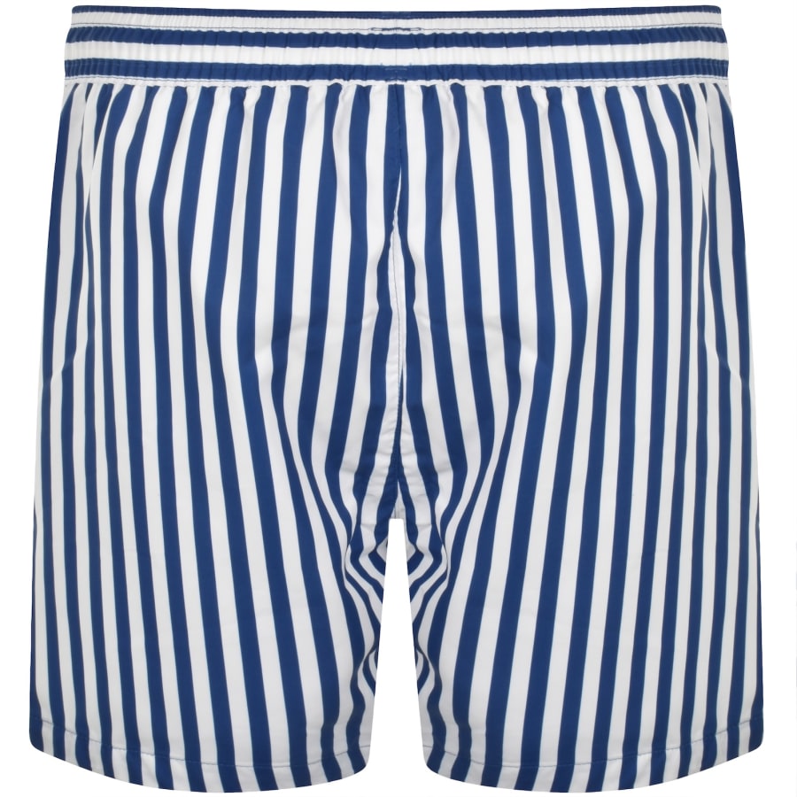 Image number 2 for HUGO Coasta Striped Swim Shorts Open Blue