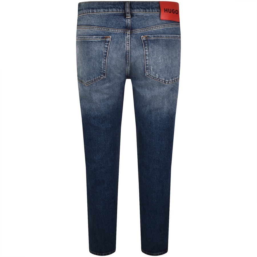 Image number 3 for HUGO 634 Tapered Fit Jeans Mid Wash Blue