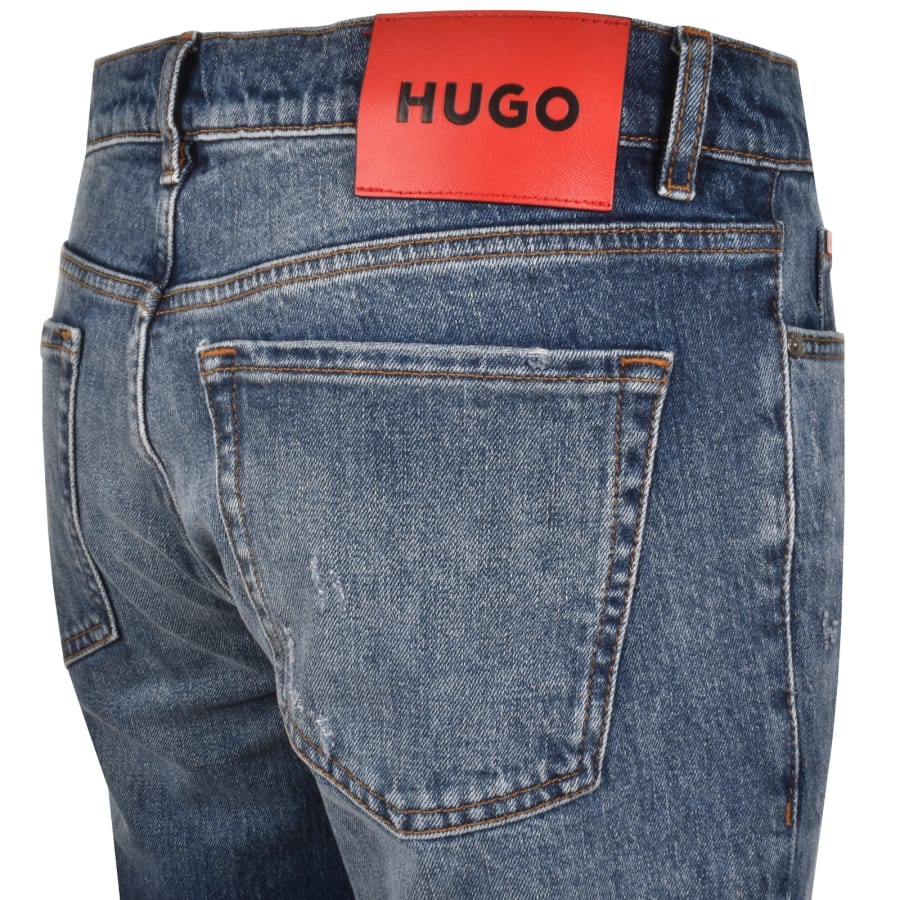 Image number 4 for HUGO 634 Tapered Fit Jeans Mid Wash Blue