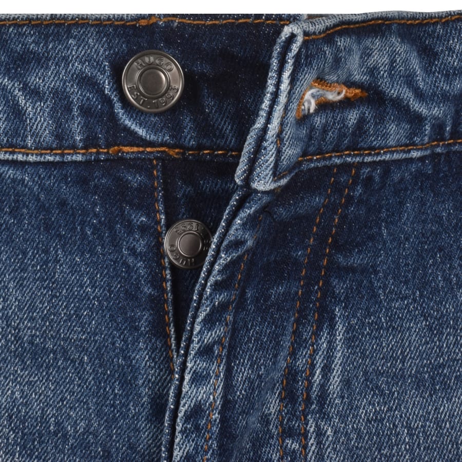 Image number 5 for HUGO 634 Tapered Fit Jeans Mid Wash Blue