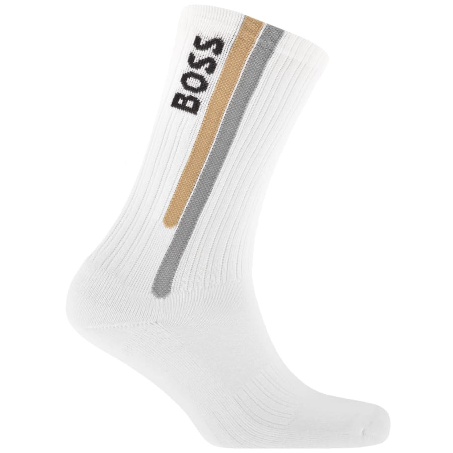 Image number 3 for BOSS Active 3 Pack Quarter Socks White