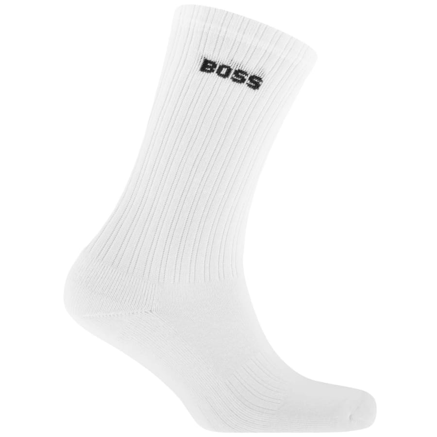 Image number 4 for BOSS Active 3 Pack Quarter Socks White