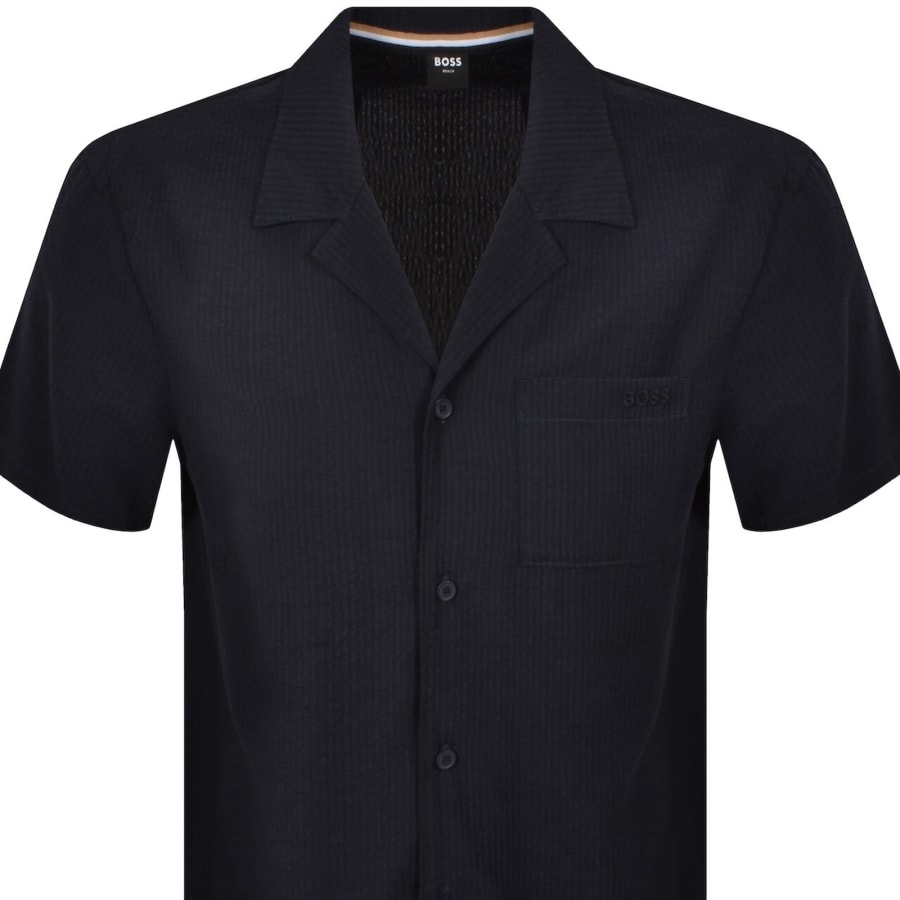 Image number 2 for BOSS Relax Beach Shirt Black