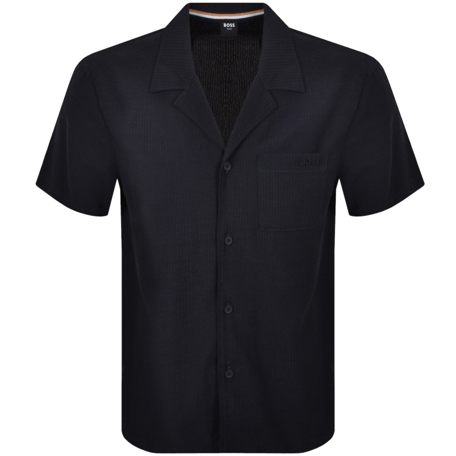Image number 1 for BOSS Relax Beach Shirt Black