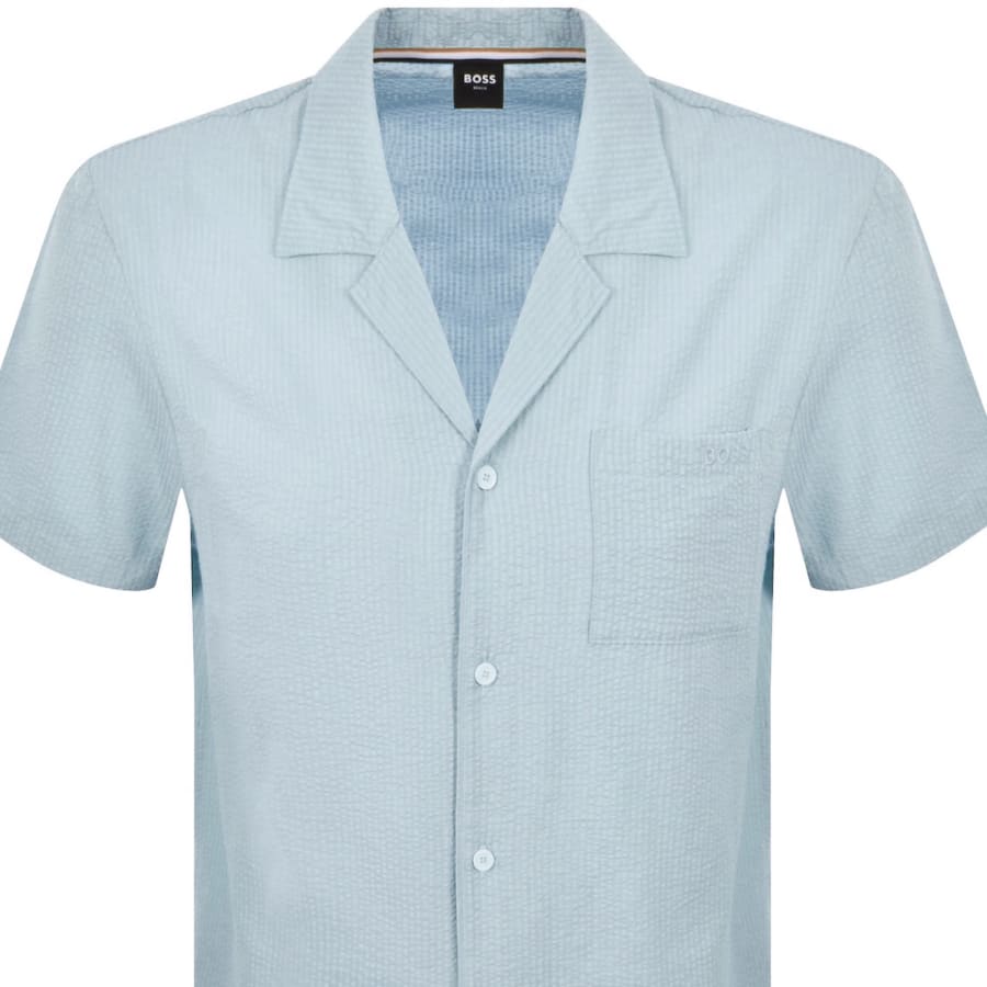 Image number 2 for BOSS Relax Beach Shirt Open Blue