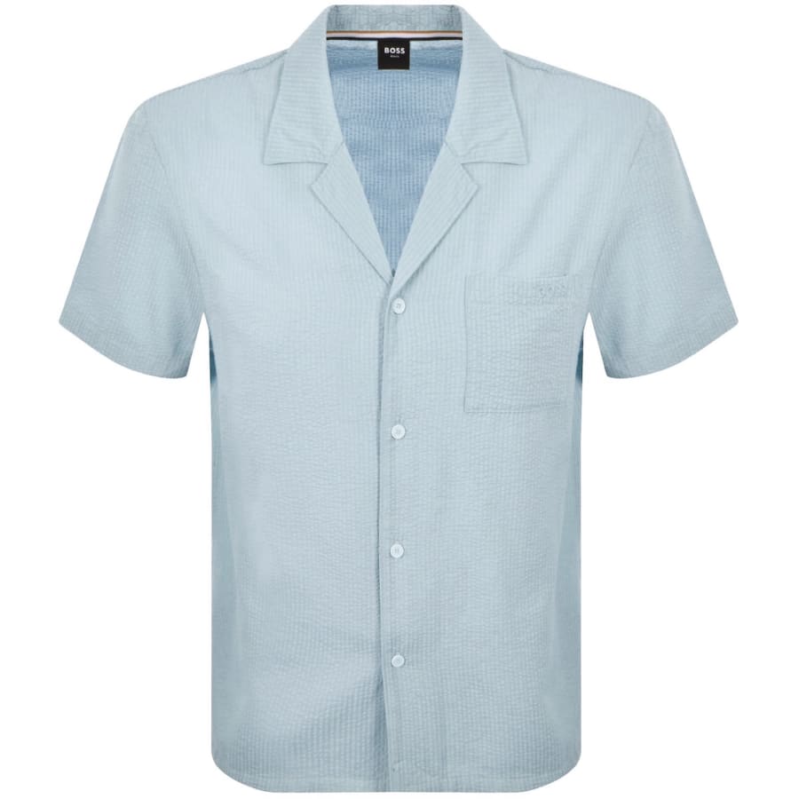 Image number 1 for BOSS Relax Beach Shirt Open Blue