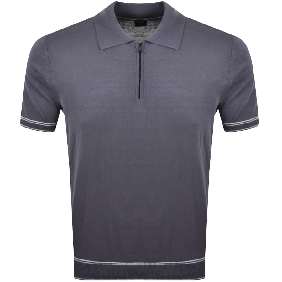 Image number 1 for BOSS Norbertino Knit Polo Open Blue