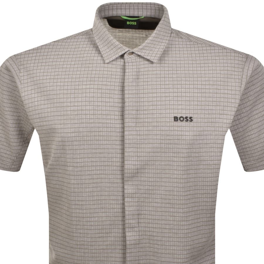 Image number 2 for BOSS Short Sleeved Dymova Shirt Brown