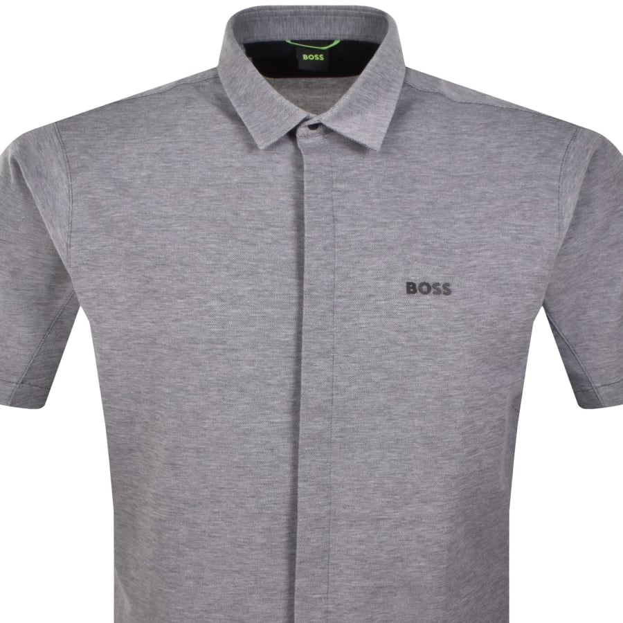 Image number 2 for BOSS Short Sleeved Dymova Shirt Dark Blue