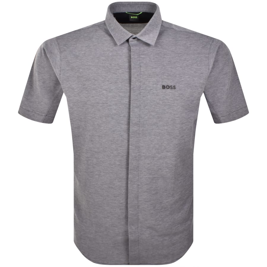 Image number 1 for BOSS Short Sleeved Dymova Shirt Dark Blue