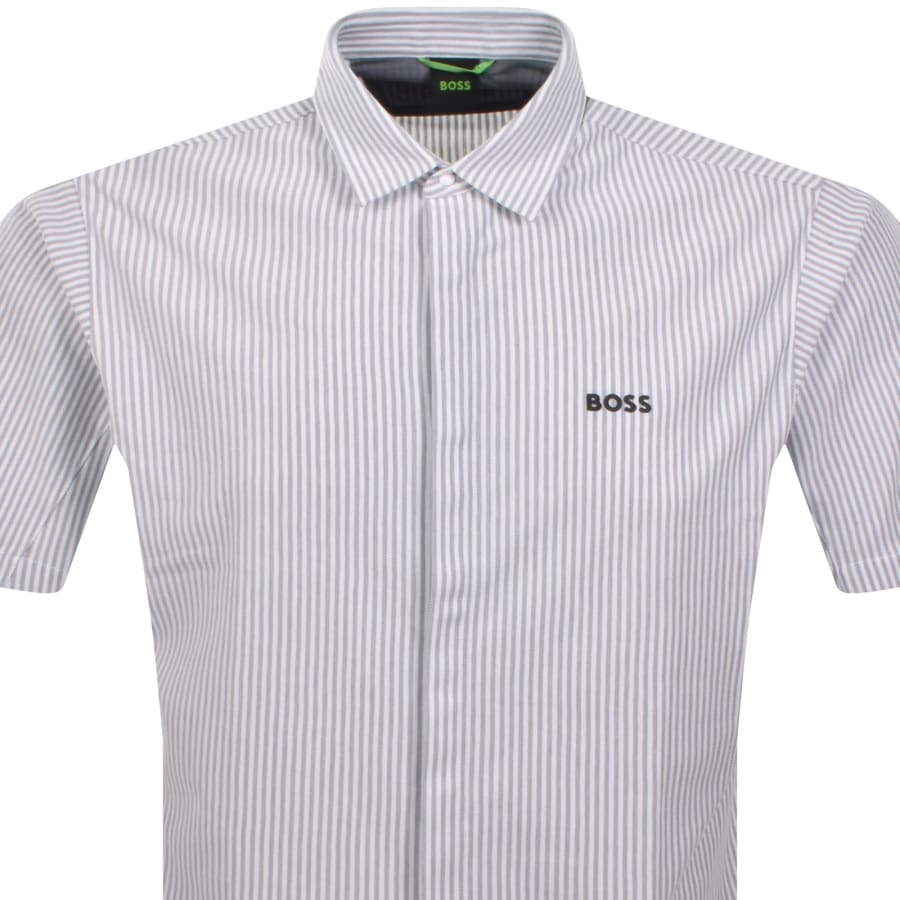 Image number 2 for BOSS Short Sleeved Dymova Shirt Grey