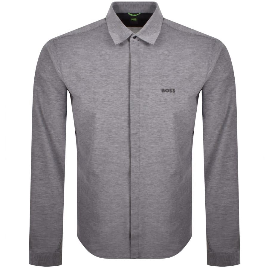 Image number 1 for BOSS Long Sleeved Dymova Shirt Dark Blue