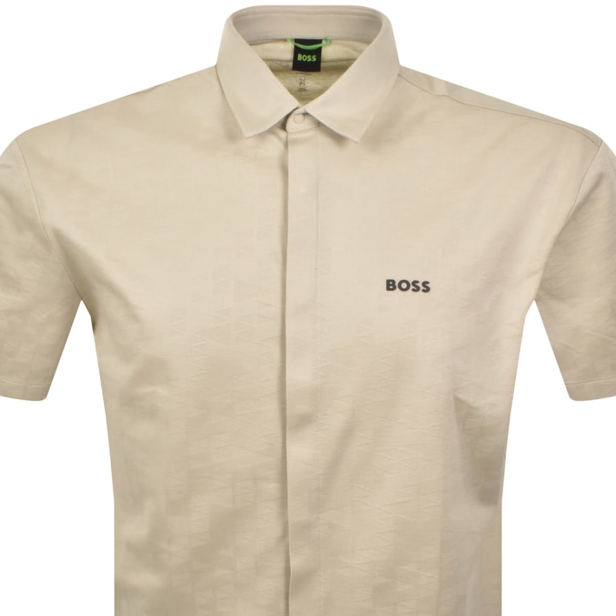 Image number 2 for BOSS ST Excurse Short Sleeve Shirt Beige