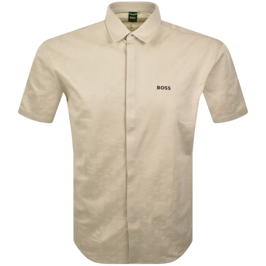 Image number 1 for BOSS ST Excurse Short Sleeve Shirt Beige