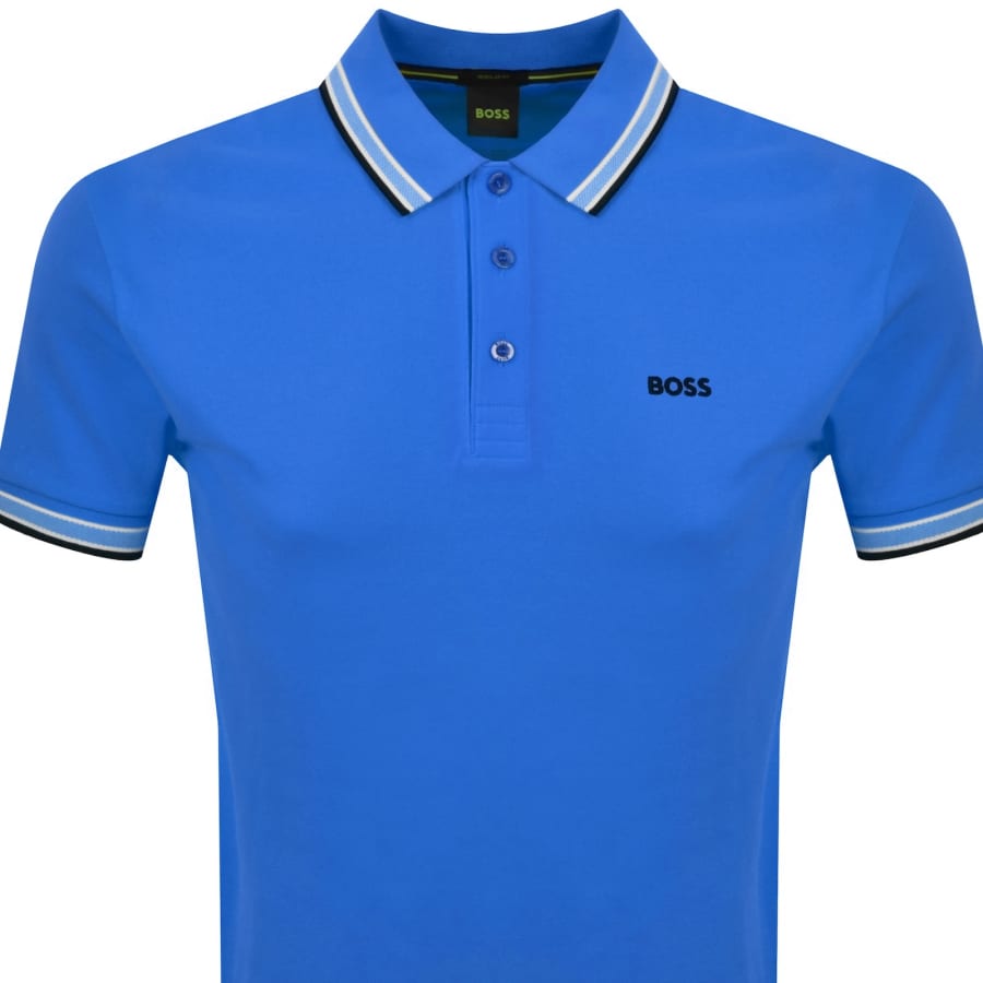 Image number 2 for BOSS Paddy Polo T Shirt Medium Blue