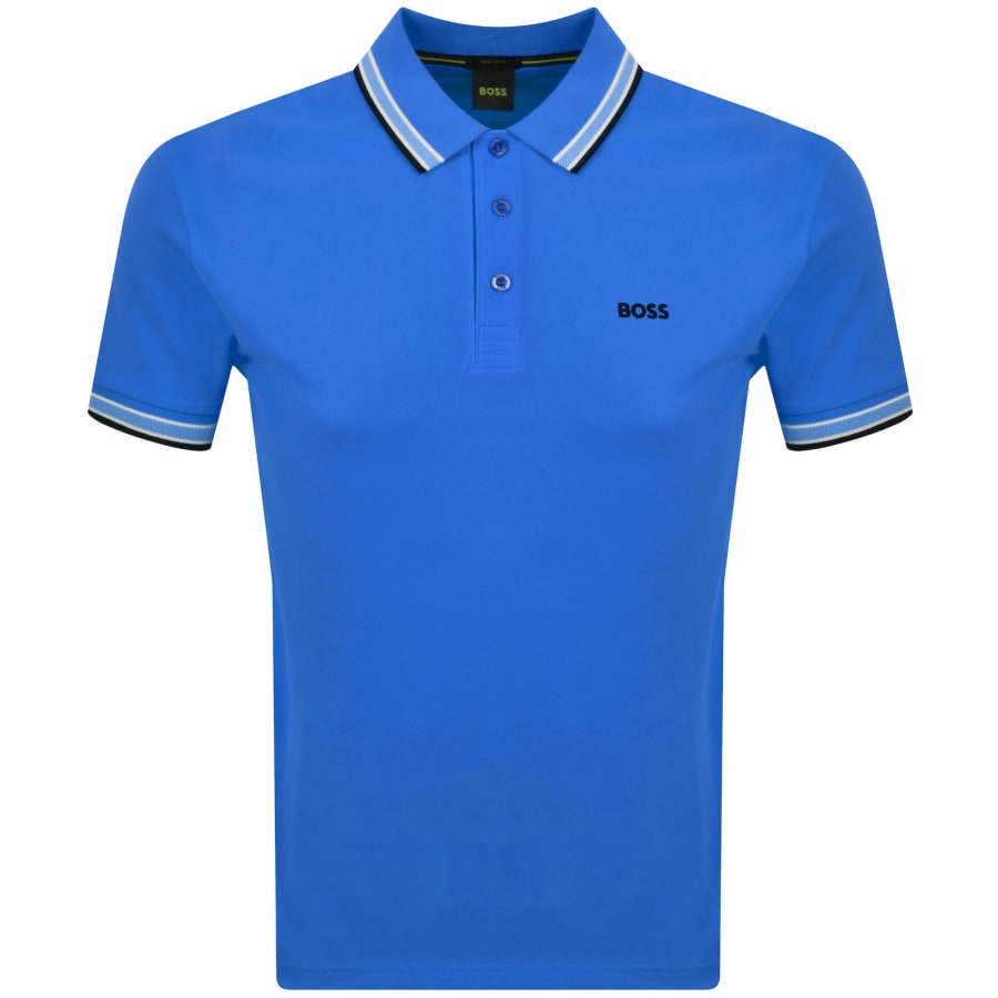 Image number 1 for BOSS Paddy Polo T Shirt Medium Blue