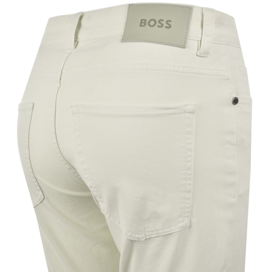Image number 4 for BOSS H Delaware Slim Fit Trousers Off White