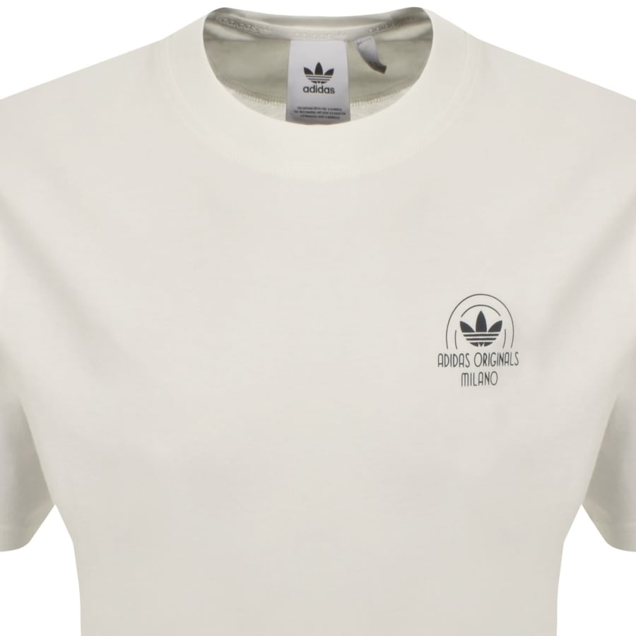 Image number 3 for adidas Originals Milan Shop T Shirt Off White