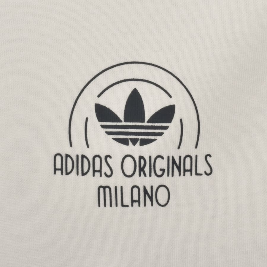 Image number 4 for adidas Originals Milan Shop T Shirt Off White